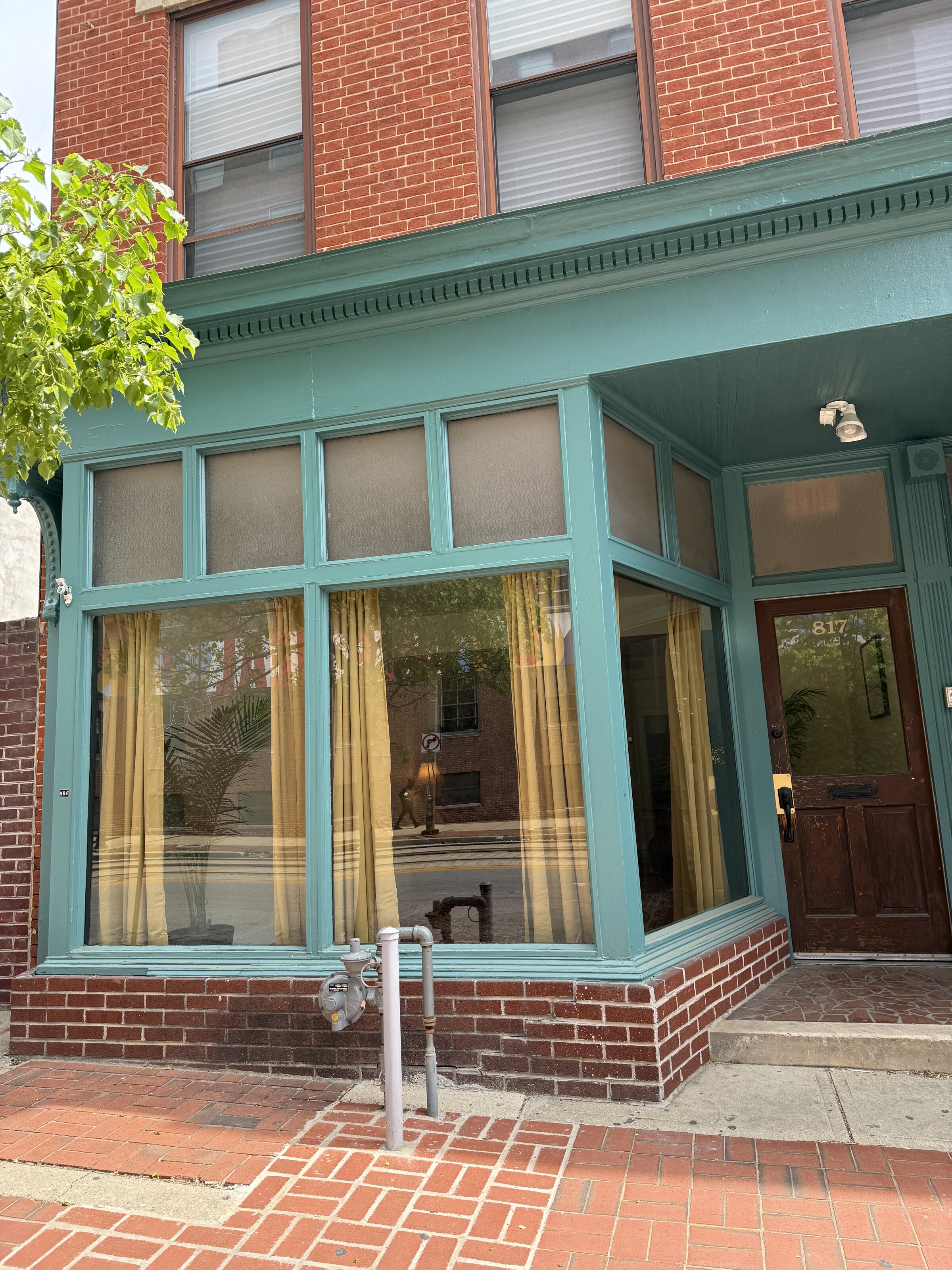 817 N Howard Street, Baltimore — teal storefront